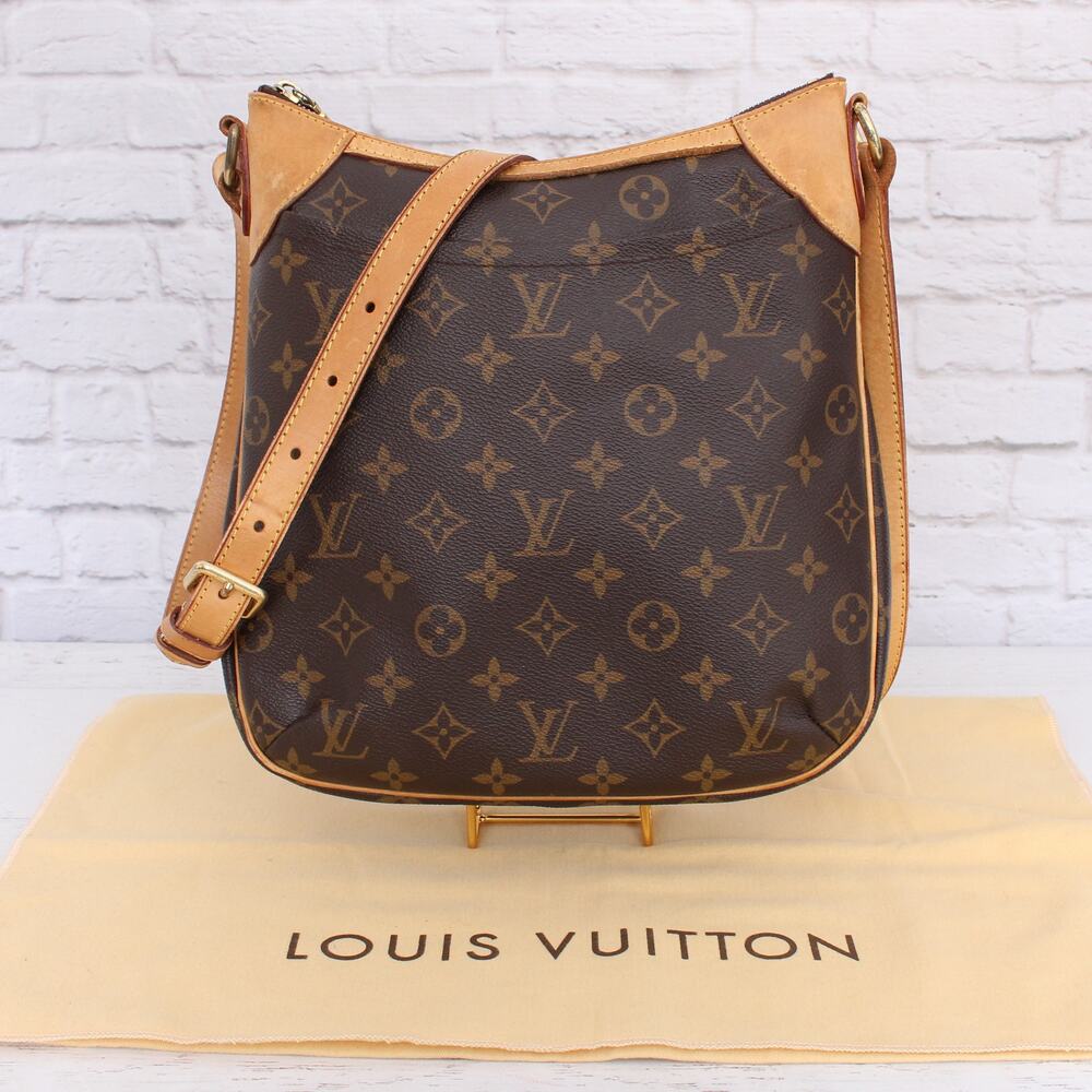 Louis Vuitton Odeon PM Monogram Crossbody Canvas Handbag Messenger Brown A3473